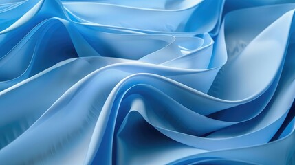 A mesmerizing sea of abstract blue waves, weaving and flowing on a fabric canvas, evoking a sense of boundless freedom and untamed beauty