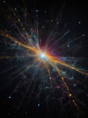 Fototapeta premium illustration of cosmic web in the space