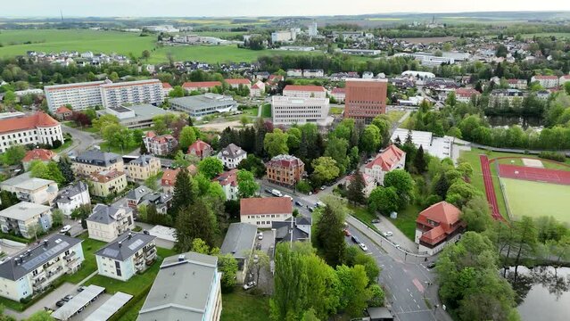 Stadt Freiberg Mittelsachsen Tourismus &Uuml;berblick Vogelperspektive