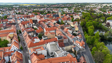 Freiberg Altstadt Innenstadt Luftbild