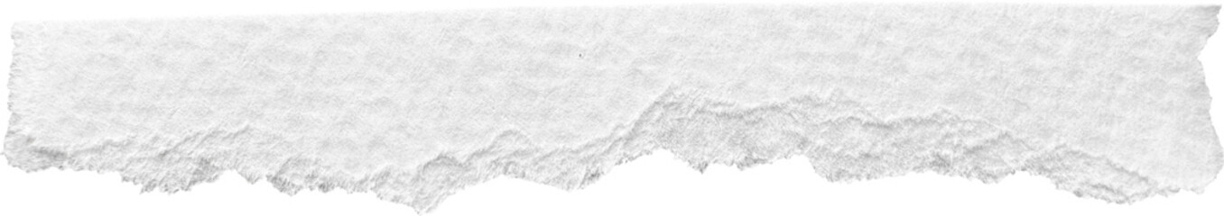 White Torn Paper Piece