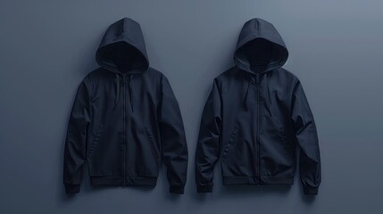 blank sweater Waterproof casual coat front and back.