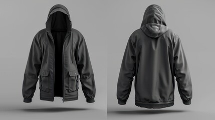 blank sweater waterproof casual coat - Powered by Adobe