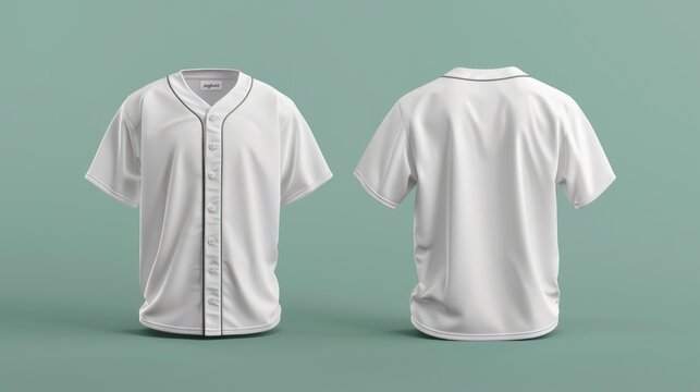 blank baseball jersey front back