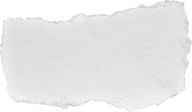 White Torn Paper Piece