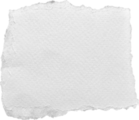 White Torn Paper Piece