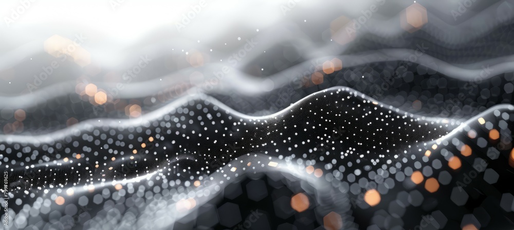 Aufkleber Digital wave cyberspace datum technology background. Generative AI technology.	
