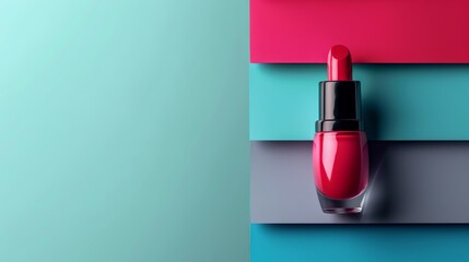 A brandfree minimalist nail polish package with various colors is a perfect example, Generated by AI - obrazy, fototapety, plakaty