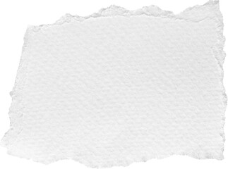White Torn Paper Piece