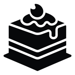 Solid black Cake vector design