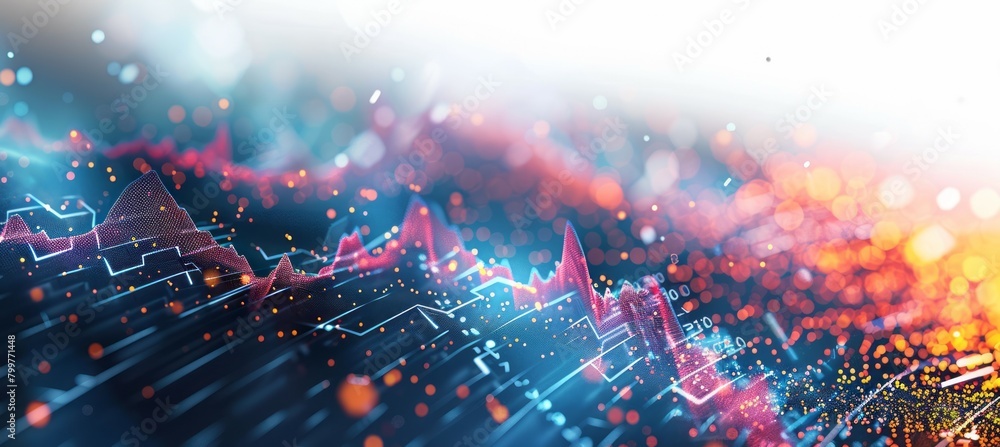 Aufkleber graph statistic data. finance business economy market digital visualization. generative ai technolog