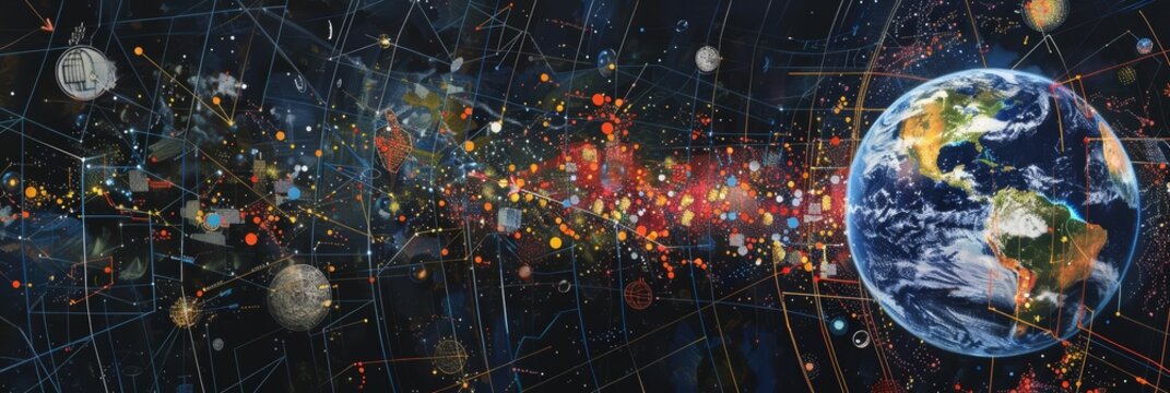 Visual representation of the interconnected nature of finance, business, and global markets in times of crisis