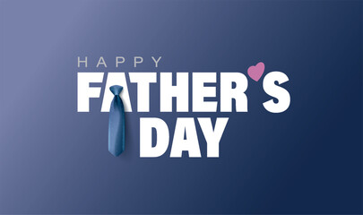 Happy Father’s Day Calligraphy greeting card. Vector illustration.