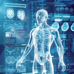 AIdriven algorithms are helping in early diagnosis and personalized treatment plans in medicine, a hitech concept