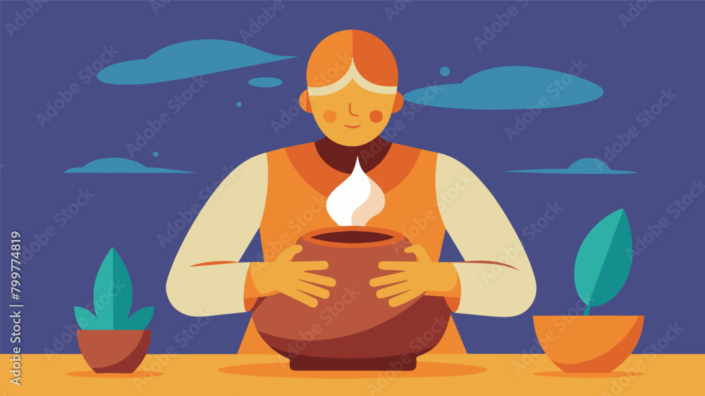 Poster a potters hands glide effortlessly and intentionally through the clay each movement a practice in mi