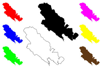 La Spezia province (Italy, Italian Republic, Liguria region) map vector illustration, scribble sketch Province of La Spezia map