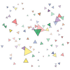 Set of template with colorful gradient triangle pattern on each corner position with white space. Horizontal crystal banners, faceted colorful
