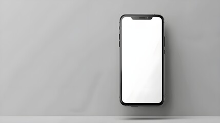 blank screen smartphone mockup isolated with clipping path on white background, smartphone mockup blank screen isolated with clipping path on white background, ai generated 