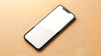 blank screen smartphone mockup isolated with clipping path on white background, smartphone mockup blank screen isolated with clipping path on white background, ai generated  - obrazy, fototapety, plakaty