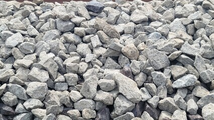 石ころ・電車のレールの横にある石／Stones/stones next to the train rails／돌...
