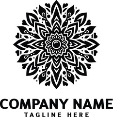 Mandala logo design. Abstract beauty Mandala. Floral ornament. Decorative circle ornament style