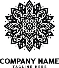 Mandala logo design. Abstract beauty Mandala. Floral ornament. Decorative circle ornament style