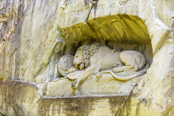 Lion of Lucerne Statue Monument, Lucerne Switzerland, 16 Aug 2022