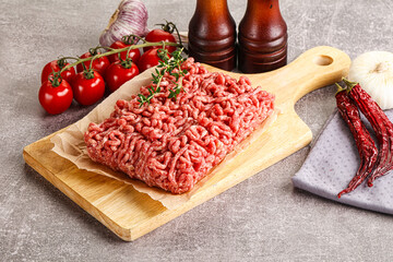 Raw minced beef uncooked meat