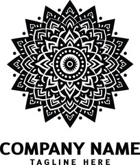Mandala logo design. Abstract beauty Mandala. Floral ornament. Decorative circle ornament style