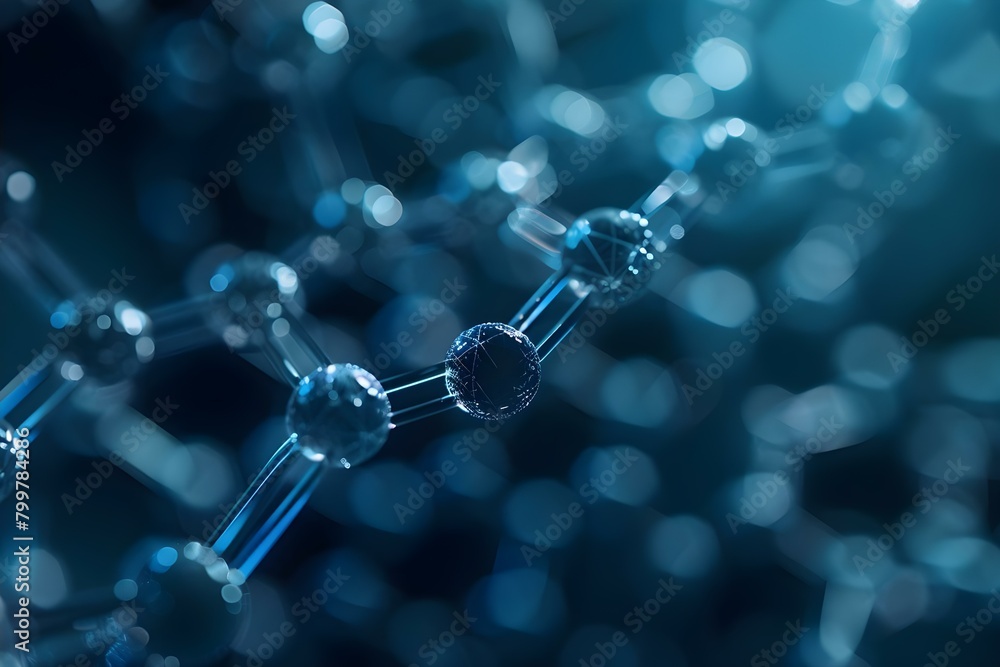 Poster abstract 3d digital background for network technology science education with copy space. concept net