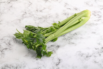 Vegan cuisine - celery stems with leaf