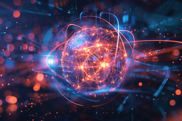 Obraz premium quantum computing background