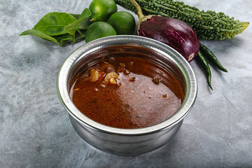 Spicy and Sour Soup with Prawns