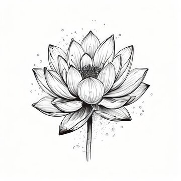 flor loto, ilustracion dibujo espiritual, pastel, mistica, fondo
