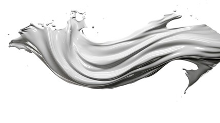 Silver Paint Splash Isolated on the White Background
