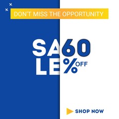 Sale Offer Poster or Banner Design 60% Off with Special offers 3D text on green background.60%Off Sale banner template design for social media and website.