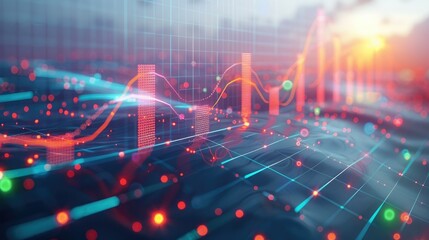 A graph depicting predictive analytics for demand forecasting in the energy sector. Generative AI.