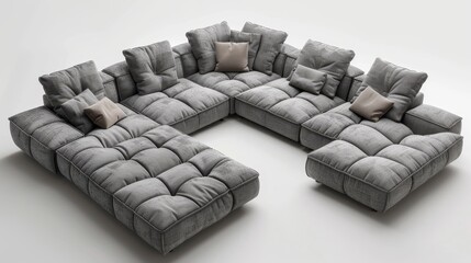 Corner Sofa Versatility: Photos showcasing the versatility of corner sofas - obrazy, fototapety, plakaty