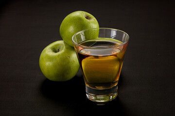 Fresh sweet natural apple juice