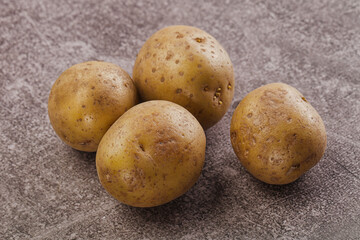 Young small raw baby potato