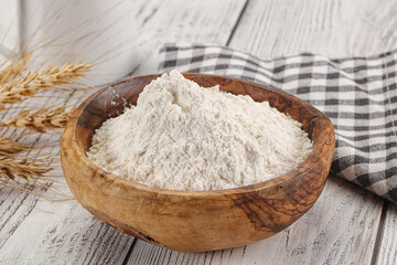 Wheat flour heap for bake