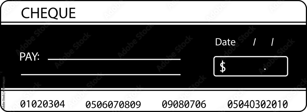 Aufkleber payment cheque icon. bank cheque vector symbol. paycheque sign in filled style. suitable for use on 