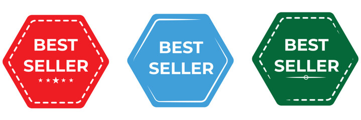 Best seller icon designs set with laurel, best seller badge logo template isolated on white vector illustration eps 10