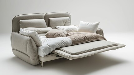 Sofa Bed Compact Living Solution: Photos illustrating how sofa beds offer a compact living solution