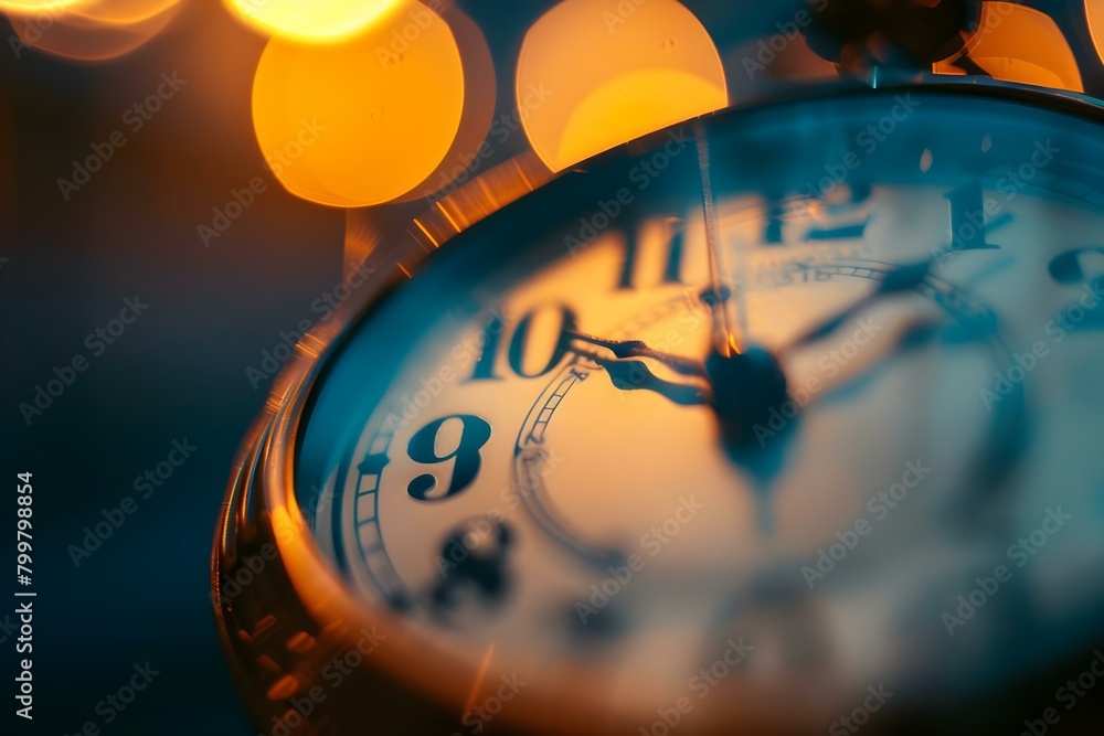 Poster efficient time management and selforganization skills for realistic clock usage. concept time manage