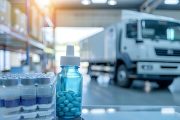 Efficient healthcare supply chain management ensures timely delivery of medical supplies and medications. Concept Healthcare Supply Chain Management, Timely Delivery, Medical Supplies, Medications