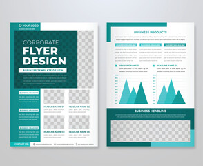 flyer template design with modern and minimalist style	