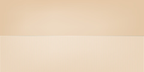 Ribbed glass acrylic texture background. Vector podium backdrop with clear transparent plexiglass plastic. Light glare of fluted wall frame. Interior wavy shape overlay as reeded bath window surface.