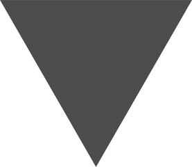 Grey upside-down triangle for various kind of symbolic purpose