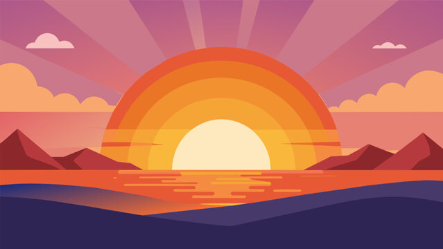 With each passing minute the sunrise brought a sense of calm to our hearts and a deeper connection to our conversation.. Vector illustration